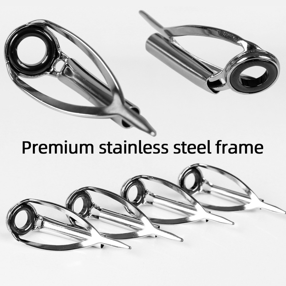 Fishing Rod Casting - ステンレス製釣り竿先端ガイドリング、絡み防止ルアー、海釣り竿修理部品、スムーズな釣り糸保護
