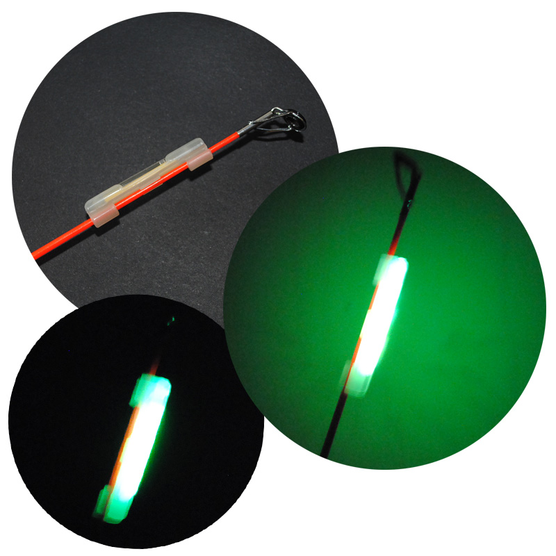 Fishing Rod Repair Kit - 8 ピース/ロット発光ライトスティックホルダー新しい夜釣具アクセサリークリップオンロッド先端ライトホルダー化学ライトスティック A297