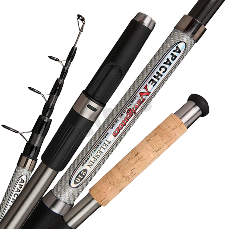 Fishing Rod Surf - 2.1m 2.4m 2.7m 3.0m 3.6m 超硬質カーボン伸縮式スピニング釣り竿超軽量トラベルシーポール長距離投げ竿
