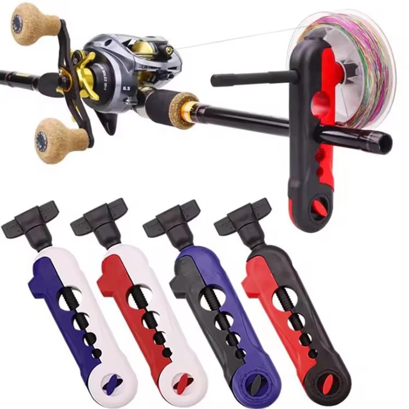 Fishing Rod Combo - ポータブルユニバーサル釣り糸スプーラー、さまざまなサイズに対応、調整可能、ロッドボビンリールワインダーボード、スプールラインラッパー