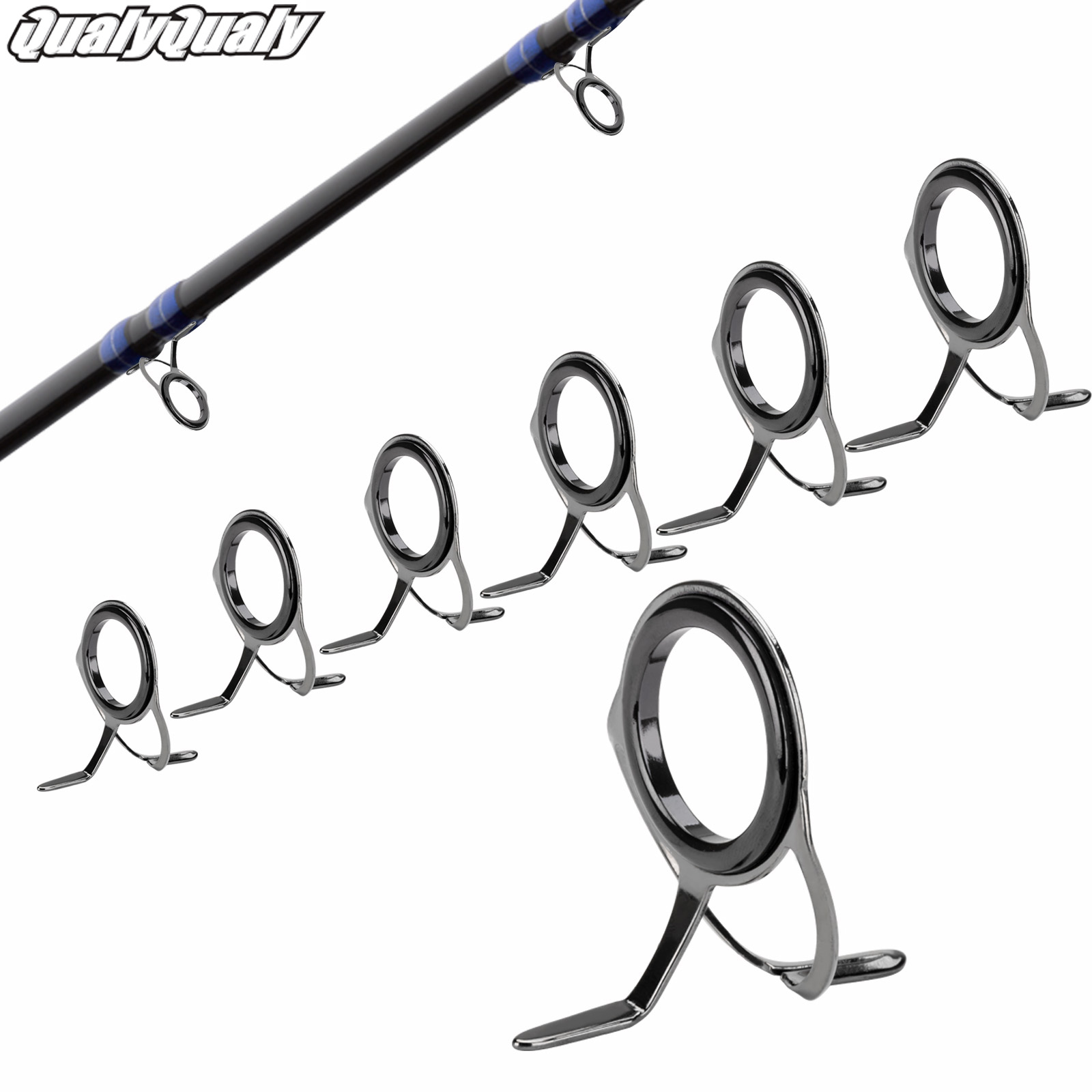 7 個釣竿ガイド修理キット 0.96-3.3 センチメートル - Fishing Rod Casting のレビューと価格
