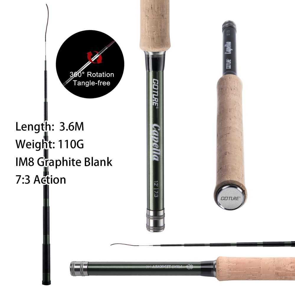 GOTENKara-超軽量釣り竿,3.6mコンボ,ライン付き - Fishing Rod Combo のレビューと価格