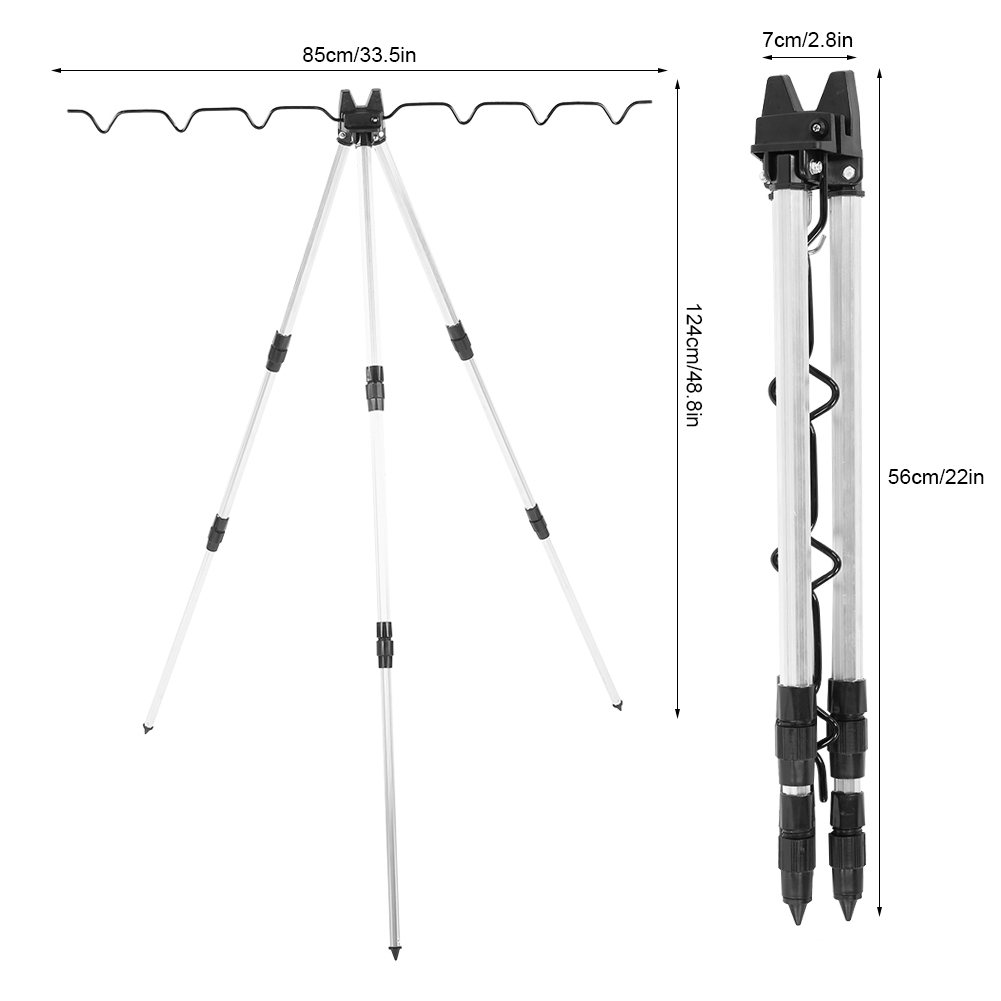 釣り竿三脚ホルダー多機能ロッド三脚屋外海釣りサポートスタンド - Fishing Rod Casting のレビューと価格