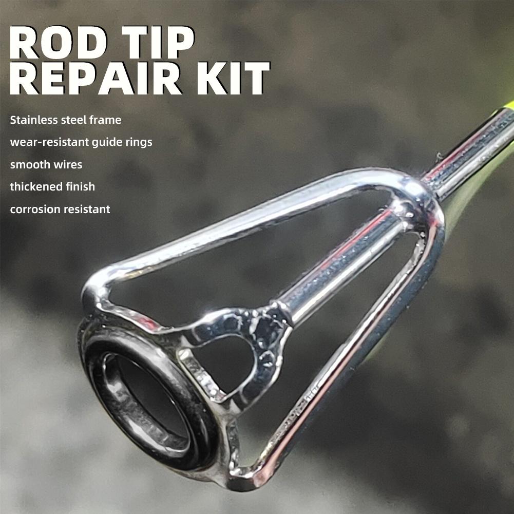 ロッドティップ修理キット 10個入り 釣り竿ティップ交換セッ - Fishing Rod Guide Replacement のレビューと価格
