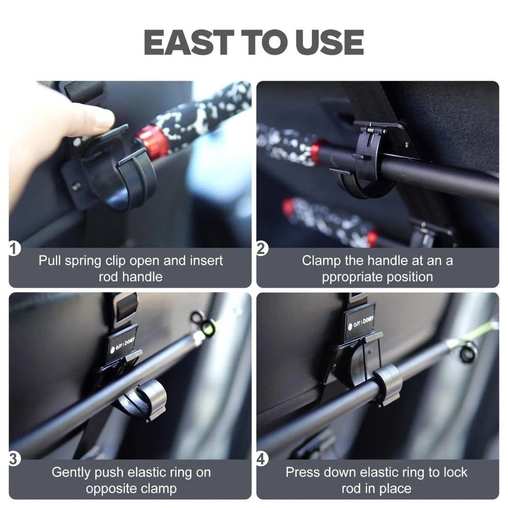 6ポジション車用釣り竿ホルダー高弾性ゴムストラップ耐久性のあ - Fishing Rod Repair Kit のレビューと価格