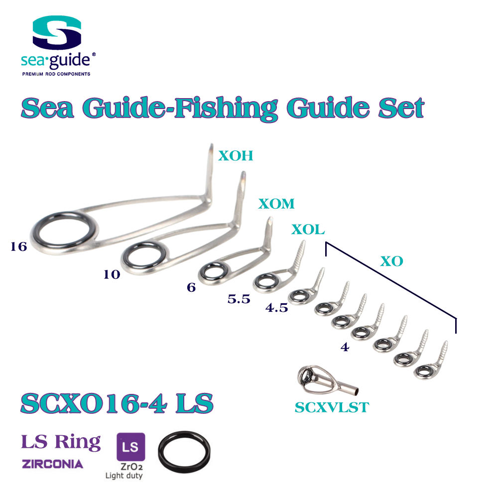 シーガイド シングルフットフィッシングガイド XOLSセット - Fishing Rod Surf のレビューと価格