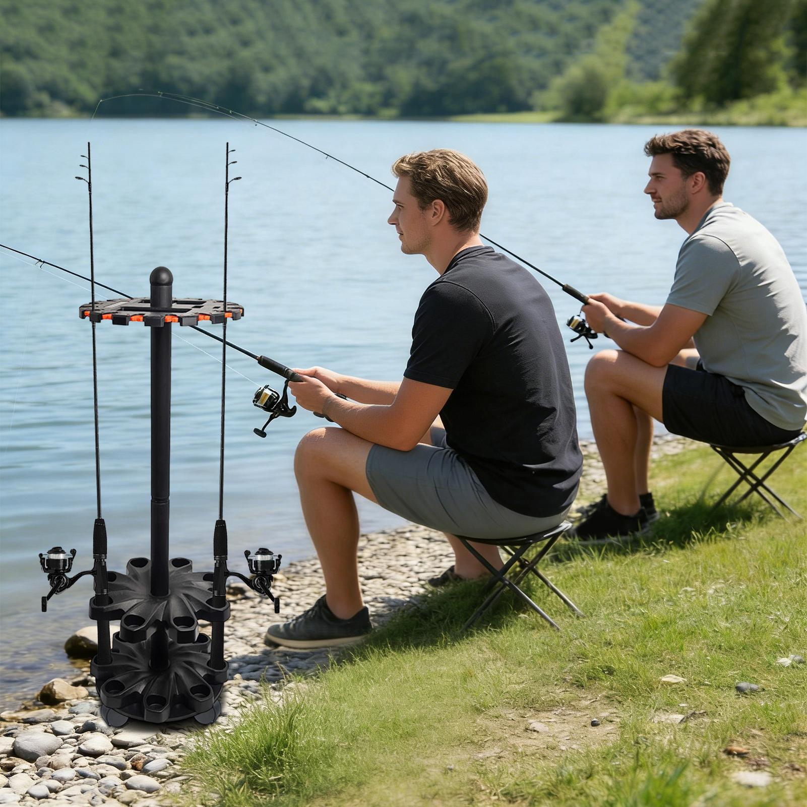 釣り竿ラック 釣り竿垂直スタンド 釣り竿収納ホルダー ボート - Fishing Rod Travel のレビューと価格