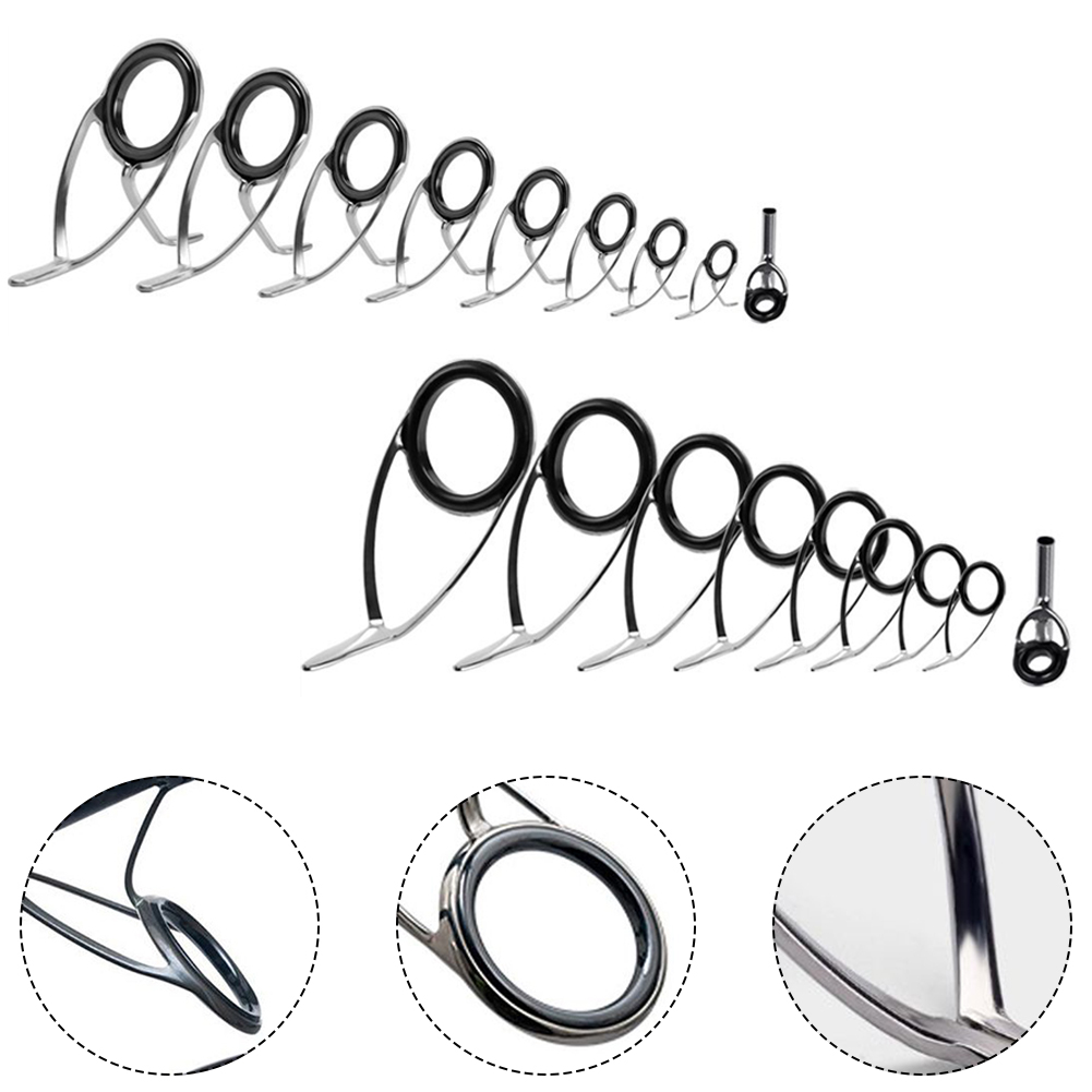 セラミックフィッシングロッド,トップ交換リング,チップ,アイ - Fishing Rod Repair Kit のレビューと価格