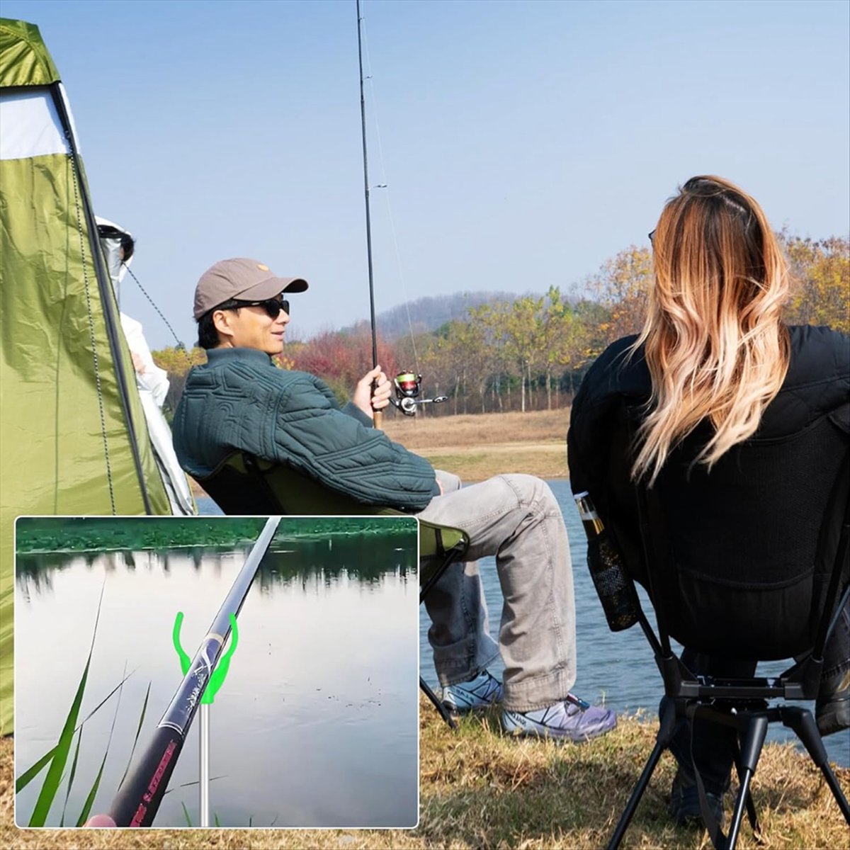 【MEGAL SALE】地面用釣り竿ホルダー 拡張可能な伸縮 - Fishing Rod Holder のレビューと価格