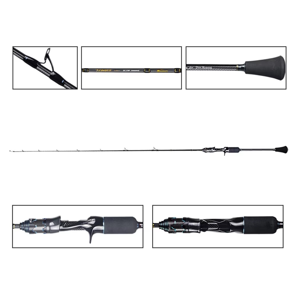 卸売高炭素スロージギング釣り竿2ピース海水海釣りスピニングロ - Fishing Rod Casting のレビューと価格
